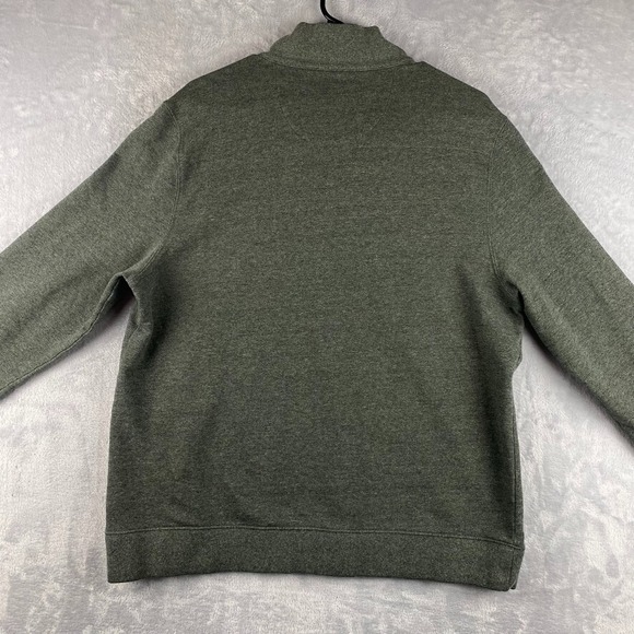 Untuckit Sweatshirt Mens XL Green 1/4 Zip Pullover Mock Neck - Picture 6 of 9